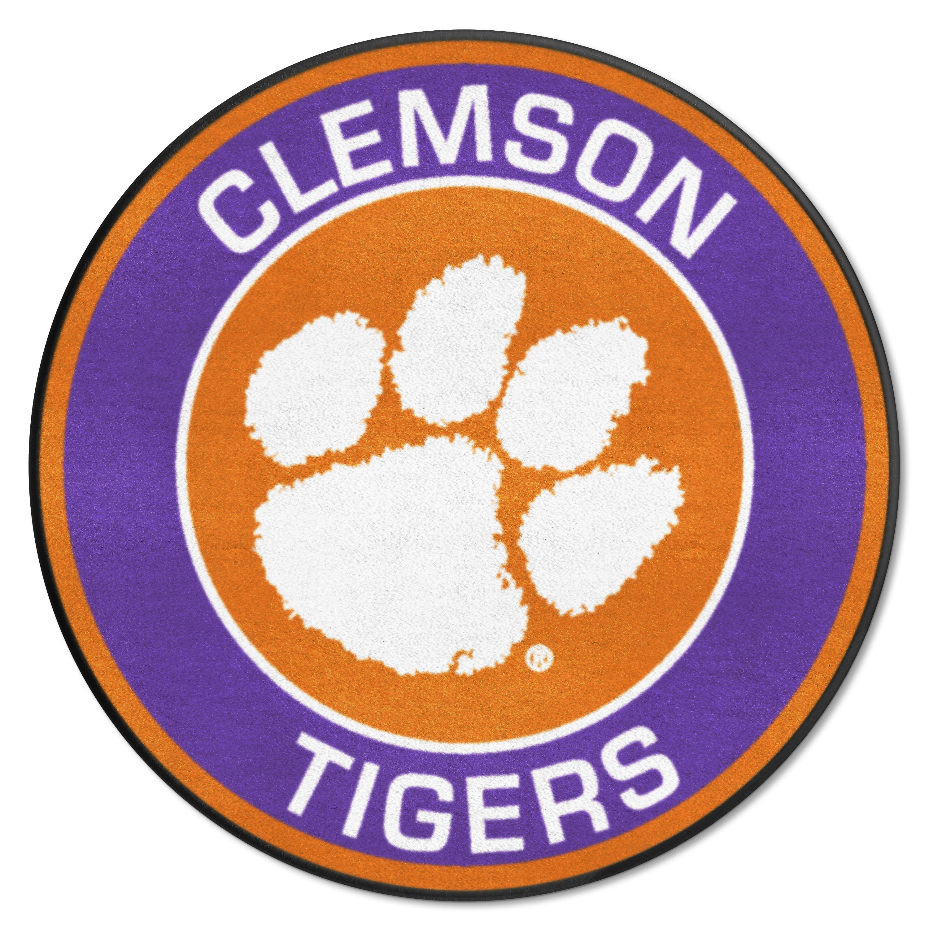 FANMATS NCAA Clemson University Roundel 27 In X 27 In Non Slip Indoor